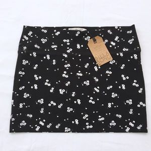 BILLABONG Mini Skirt Floral Print Black